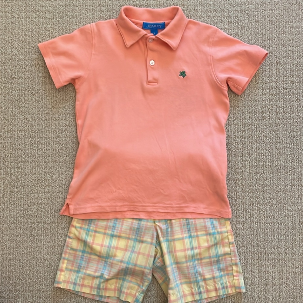J. Bailey boy’s polo and short set, size 6